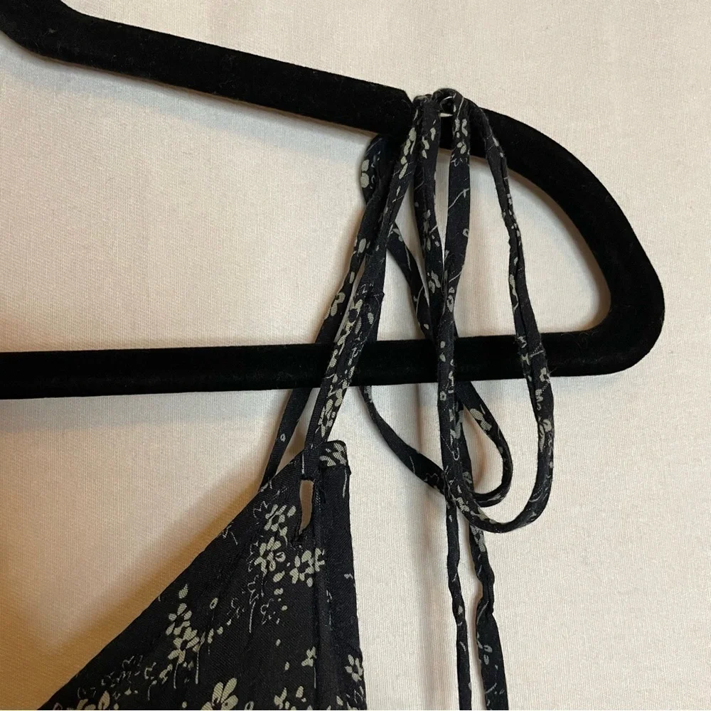 Free People Caught Up Tie Ditsy Floral Printed Mini Slip Dress - Picture 5 of 13